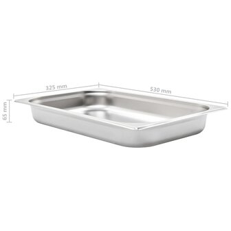Gastronormbakken 4 st GN 1/1 65 mm roestvrij staal