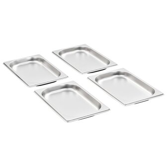 Gastronormbakken 12 st GN 1/4 20 mm roestvrij staal