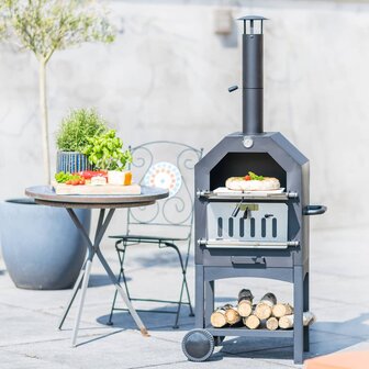Pizzaoven voor buiten Lorenzo zwart LOR17