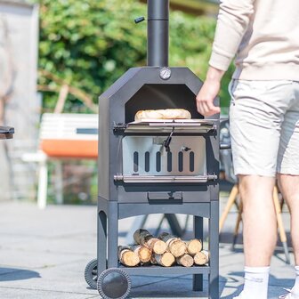 Pizzaoven voor buiten Lorenzo zwart LOR17