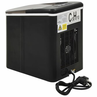 IJsblokjesmachine 1,4 L 15 kg/24 u zwart