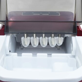 IJsblokjesmachine 1,4 L 15 kg/24 u rood