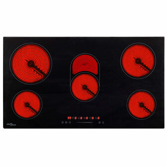 Keramische kookplaat 5 kookzones aanraakbediening 8500 W 77 cm