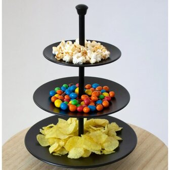 Etag&egrave;re 3-laags 36,5 cm matzwart