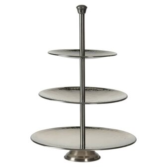 Etag&egrave;re 3-laags 36,5 cm roestvrij staal