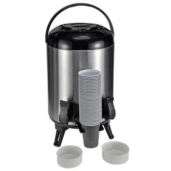 Thermoskan 9 L 23 cm zilverkleurig