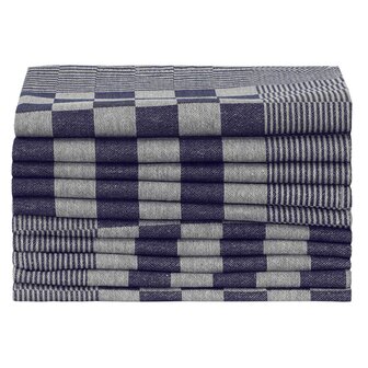 Keukendoeken 10 st 50x70 cm katoen blauw en wit