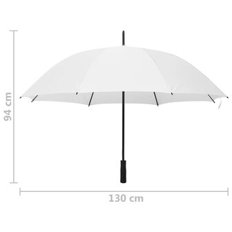 Paraplu 130 cm wit
