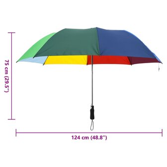 Paraplu automatisch inklapbaar 124 cm meerkleurig