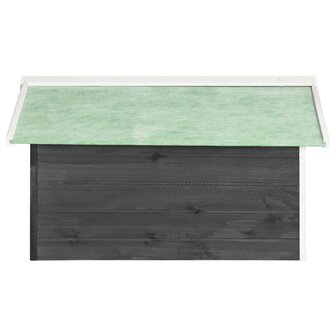 Overkapping voor grasmaaier 72x87x50 cm vurenhout grijs en wit