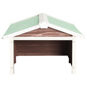 Overkapping voor grasmaaier 72x87x50 cm vurenhout mokka en wit