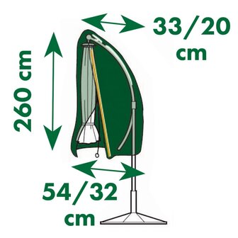 Beschermhoes voor zweefparasols 54/32x260 cm