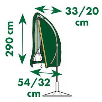 Beschermhoes voor zweefparasols 54/32x290 cm