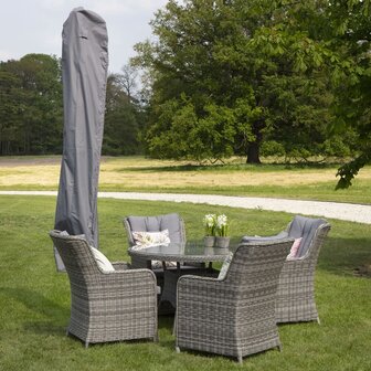 Hoes voor staande parasol 55x250 cm grijs