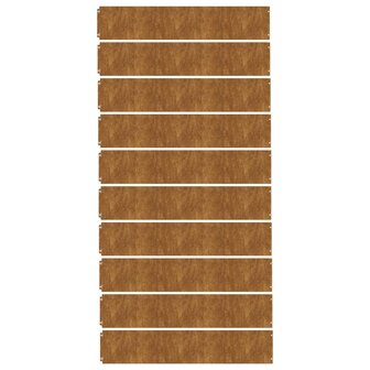 Gazonranden 10 stuks 20x103 cm flexibel cortenstaal