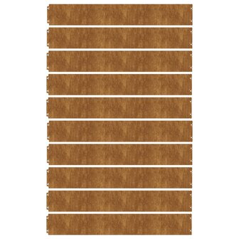 Gazonranden 10 stuks 15x103 cm flexibel cortenstaal