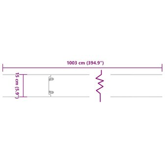 Gazonranden 10 stuks 15x103 cm flexibel cortenstaal