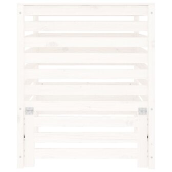 Compostbak 82,5x82,5x99,5 cm massief grenenhout wit