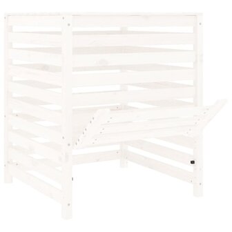 Compostbak 82,5x82,5x99,5 cm massief grenenhout wit