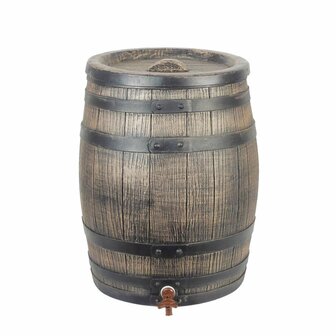 Regenton met hout-look 50 L 38x49,5 cm bruin