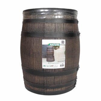 Regenton met hout-look 50 L 38x49,5 cm bruin
