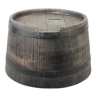 Standaard voor regenton met hout-look 45x28,5 cm bruin