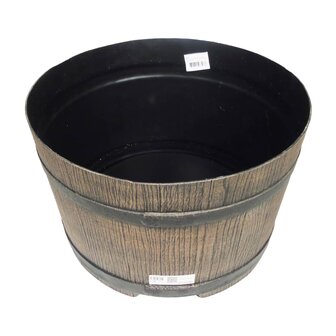 Standaard voor regenton met hout-look 45x28,5 cm bruin