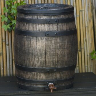 Regenton met hout-look 120 L 50,5x66 cm bruin