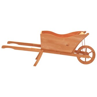 Plantenbak kruiwagen 128x45,5x43 cm massief vurenhout