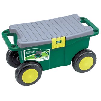 Tuingereedschapswagen en kruk groen 56x27,2x30,4 cm 60852