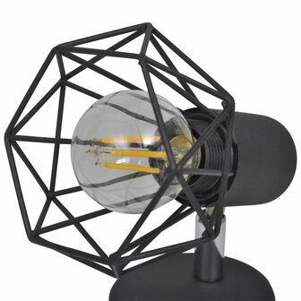 Wandlampen 2 st met LED industri&euml;le stijl zwart