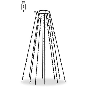 Kerstboomverlichting met 500 LED&#039;s koudwit binnen/buiten 500 cm