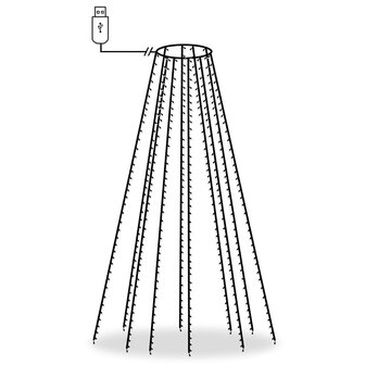 Kerstboomverlichting met 400 LED&#039;s net 400 cm