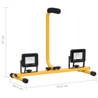 Spotlight met handvat LED 2x10 W koudwit