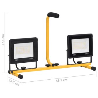 Spotlight met handvat LED 2x50 W koudwit