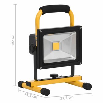 Spotlight met handvat oplaadbaar LED 30 W warmwit