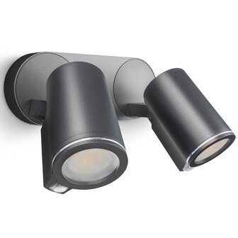Tuinspotlight met sensor Spot Duo Sensor zwart