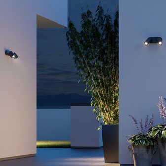 Tuinspotlight met sensor Spot Duo Sensor zwart