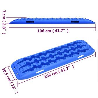 Gripplaten 2 st 106x30,5x7 cm nylon blauw