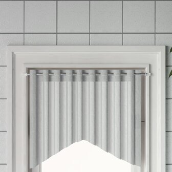 Gordijnrails 2 st 60-105 cm aluminium wit en zilverkleurig