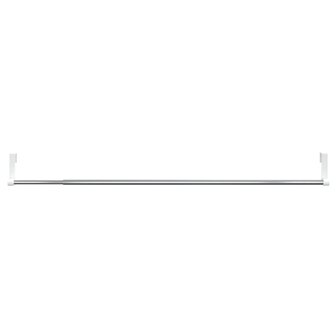 Gordijnrails 2 st 60-105 cm aluminium wit en zilverkleurig