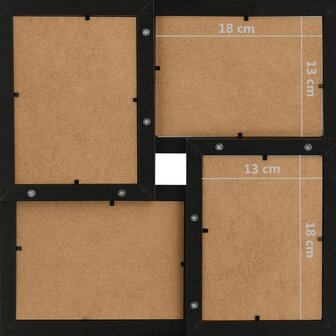 Fotolijst voor 24x(13x18 cm) foto MDF zwart