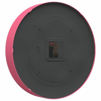 Wandklok &Oslash;25,5 cm polystyreen en glas roze