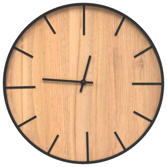 Wandklok &Oslash;39 cm ijzer en bewerkt hout bruin