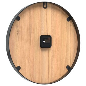 Wandklok &Oslash;39 cm ijzer en bewerkt hout bruin