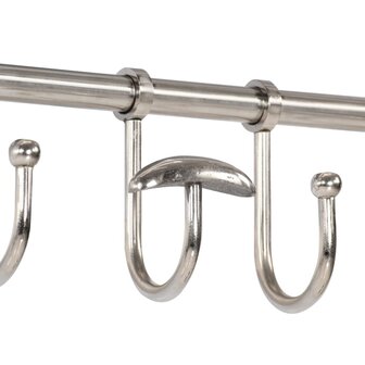 Bagagerek met kleerhangers wandmontage aluminium