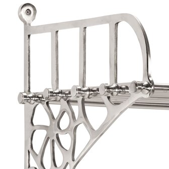 Bagagerek met kleerhangers wandmontage aluminium