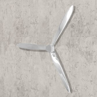 Propeller voor aan de muur 70 cm aluminium zilver
