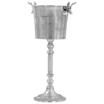 Champagnekoeler 39x29x71 cm massief aluminium zilverkleurig