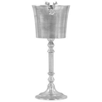 Champagnekoeler 39x29x71 cm massief aluminium zilverkleurig
